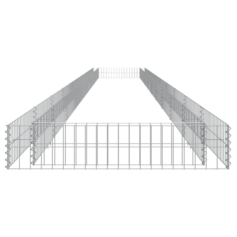 vidaXL horganyzott acél gabion magaságyás 1000 x 100 x 20 cm