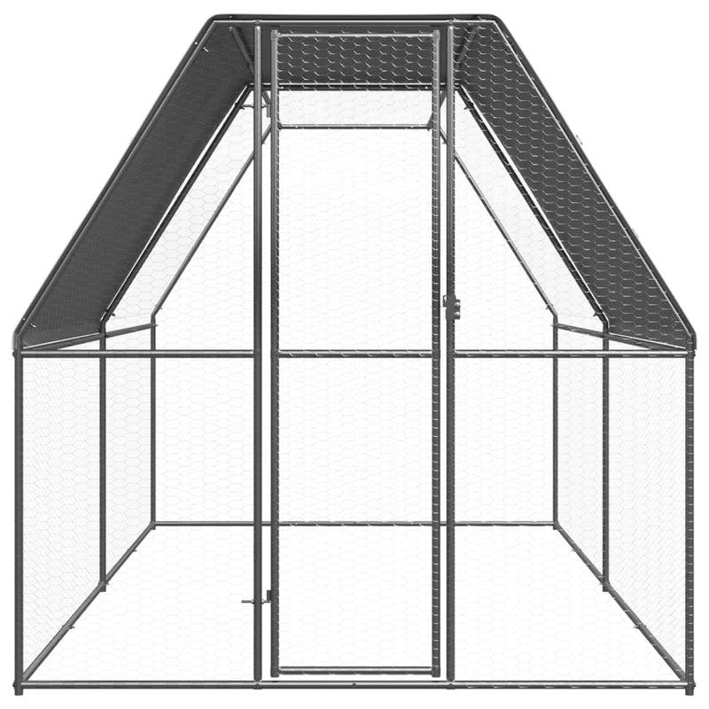 vidaXL kültéri horganyzott acél tyúkól 2 x 4 x 2 m