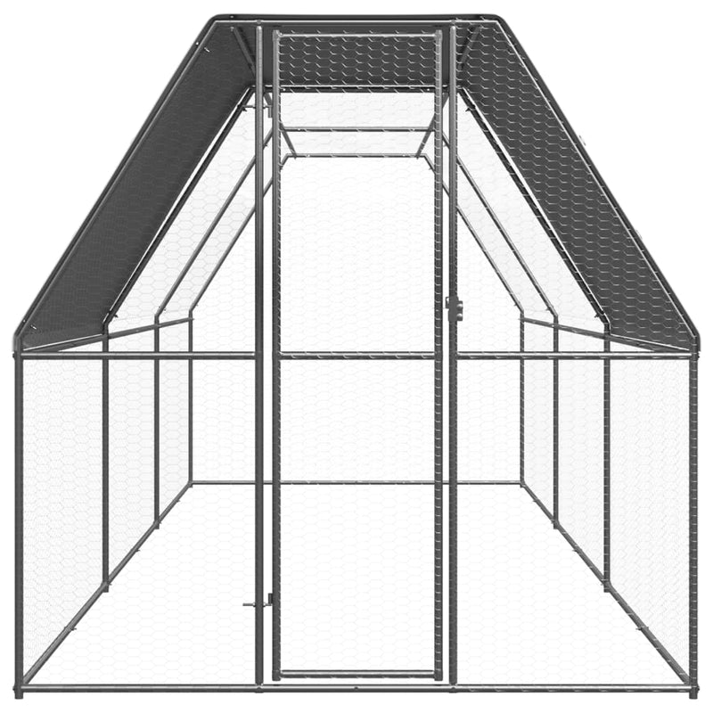 vidaXL kültéri horganyzott acél tyúkól 2 x 6 x 2 m