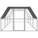 vidaXL kültéri horganyzott acél tyúkól 3 x 8 x 2 m