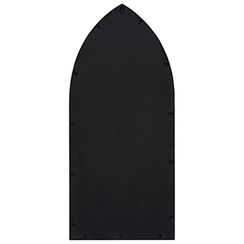 vidaXL fekete vas kerti tükör kültéri használatra 100 x 45 cm