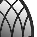 vidaXL fekete vas kerti tükör kültéri használatra 70 x 30 cm