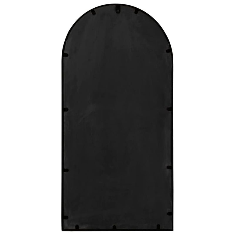 vidaXL fekete vas kerti tükör kültéri használatra 90 x 45 cm