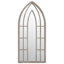 vidaXL homokszínű vas kerti tükör kültéri használatra 100 x 45 cm