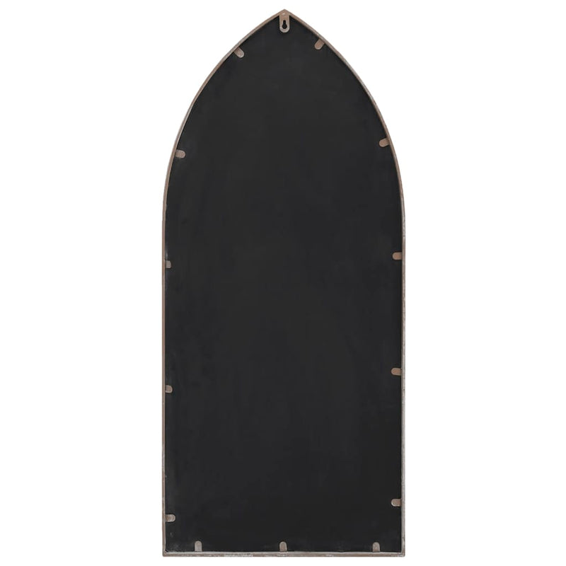 vidaXL homokszínű vas kerti tükör kültéri használatra 100 x 45 cm