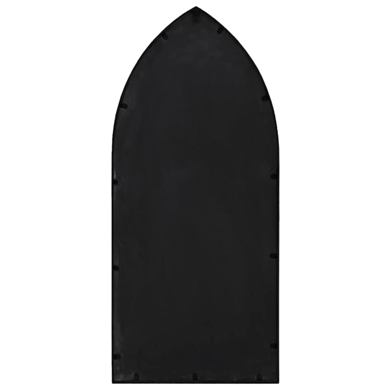 vidaXL fekete vas kerti tükör kültéri használatra 100 x 45 cm