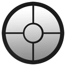 vidaXL fekete kerek vas kerti tükör cm kültéri használatra 60 x 4 cm