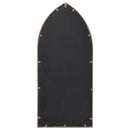 vidaXL homokszínű vas kerti tükör kültéri használatra 100 x 45 cm