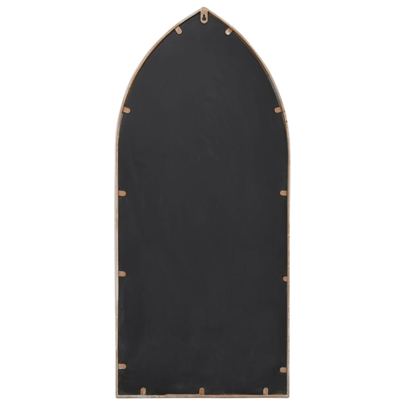 vidaXL homokszínű vas kerti tükör kültéri használatra 100 x 45 cm