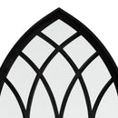 vidaXL fekete vas kerti tükör kültéri használatra 100 x 45 cm