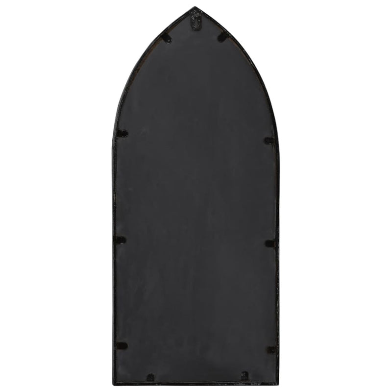 vidaXL fekete vas kerti tükör kültéri használatra 70 x 30 cm