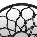 vidaXL fekete kerek vas kerti tükör kültéri használatra 60 x 3 cm