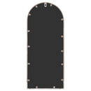 vidaXL homokszínű vas kerti tükör kültéri használatra 100 x 45 cm