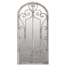 vidaXL homokszínű vas kerti tükör kültéri használatra 70 x 30 cm