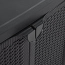 vidaXL fekete PP rattan kerti tárolószekrény 65 x 45 x 88 cm