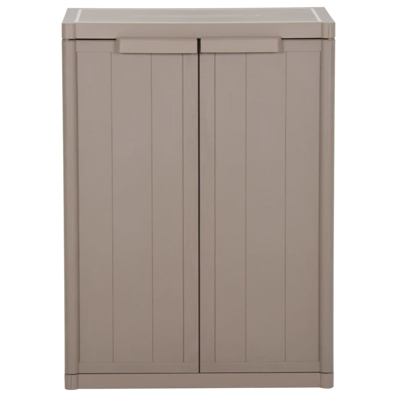 vidaXL barna PP fahatású kerti tárolószekrény 65 x 45 x 88 cm