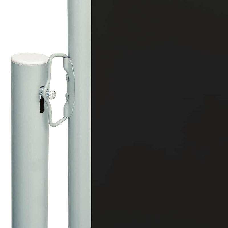 vidaXL fekete behúzható oldalsó terasznapellenző 117 x 600 cm
