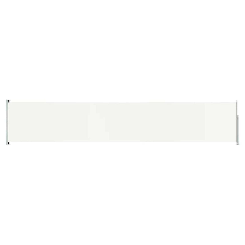 vidaXL krémszínű behúzható oldalsó terasznapellenző 117 x 600 cm