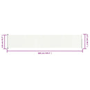 vidaXL krémszínű behúzható oldalsó terasznapellenző 117 x 600 cm