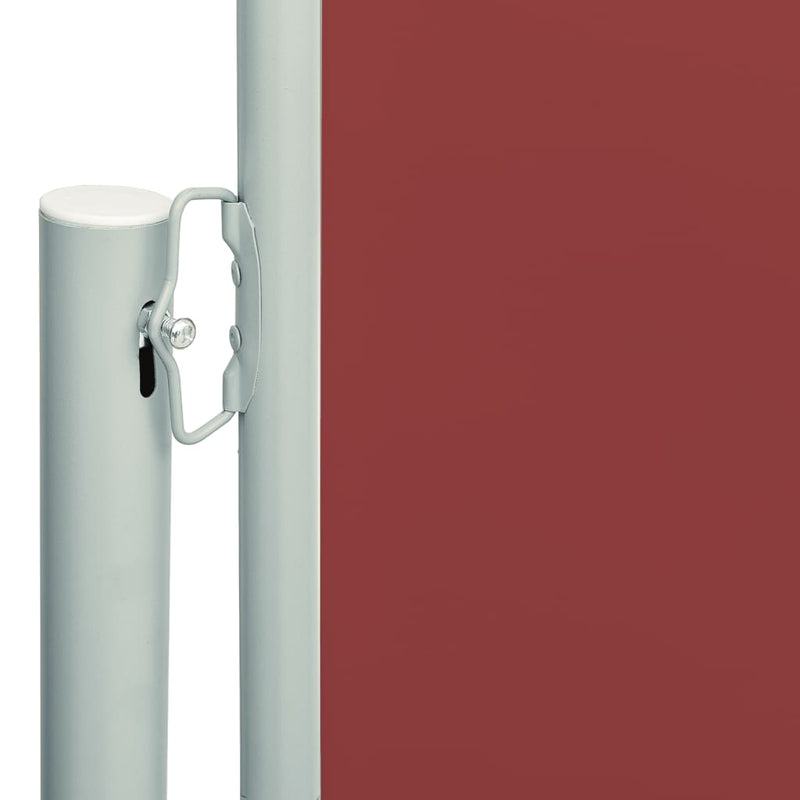 vidaXL piros behúzható oldalsó terasznapellenző 117 x 600 cm