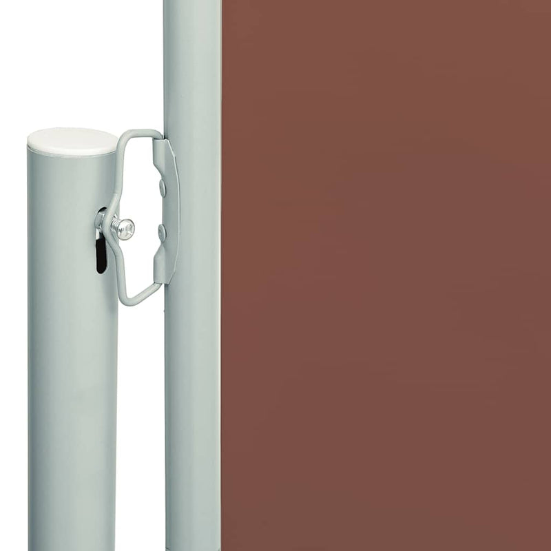 vidaXL barna behúzható oldalsó terasznapellenző 117 x 600 cm