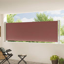 vidaXL barna behúzható oldalsó terasznapellenző 117 x 600 cm
