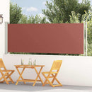 vidaXL barna behúzható oldalsó terasznapellenző 117 x 600 cm