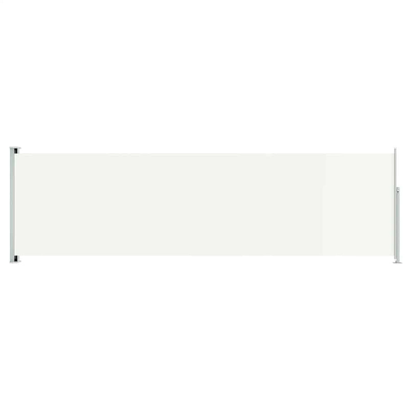 vidaXL krémszínű behúzható oldalsó terasznapellenző 180 x 600 cm