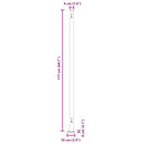 vidaXL piros behúzható oldalsó terasznapellenző 180 x 600 cm