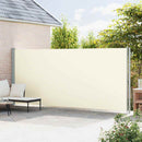 vidaXL krémszínű behúzható oldalsó terasznapellenző 200 x 600 cm