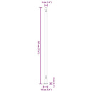 vidaXL piros behúzható oldalsó terasznapellenző 200 x 600 cm