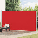 vidaXL piros behúzható oldalsó terasznapellenző 200 x 600 cm