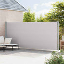 vidaXL szürke behúzható oldalsó terasznapellenző 200 x 600 cm