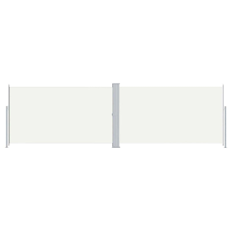 vidaXL krémszínű behúzható oldalsó napellenző 180 x 600 cm