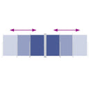 vidaXL kék behúzható oldalsó napellenző 180 x 600 cm