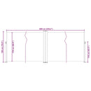 vidaXL piros behúzható oldalsó napellenző 180 x 600 cm