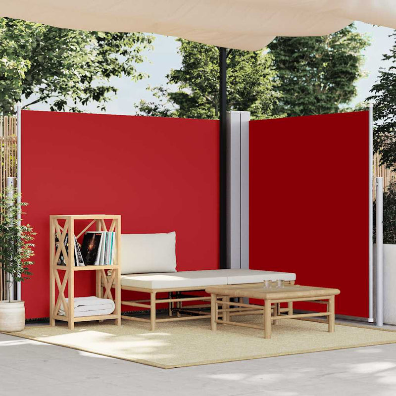 vidaXL piros behúzható oldalsó napellenző 180 x 600 cm