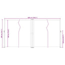 vidaXL fekete behúzható oldalsó napellenző 200 x 600 cm