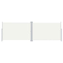 vidaXL krémszínű behúzható oldalsó napellenző 200 x 600 cm