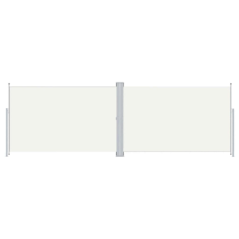 vidaXL krémszínű behúzható oldalsó napellenző 200 x 600 cm