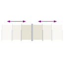 vidaXL krémszínű behúzható oldalsó napellenző 200 x 600 cm