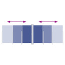 vidaXL kék behúzható oldalsó napellenző 200 x 600 cm