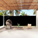 vidaXL fekete behúzható oldalsó napellenző 200 x 1000 cm