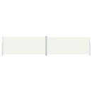 vidaXL krémszínű behúzható oldalsó napellenző 220 x 1000 cm