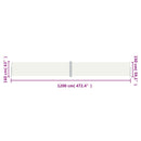 vidaXL krémszínű behúzható oldalsó napellenző 160 x 1200 cm