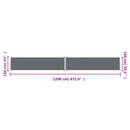 vidaXL antracitszürke behúzható oldalsó napellenző 160 x 1200 cm