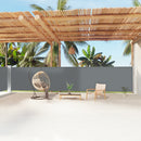 vidaXL antracitszürke behúzható oldalsó napellenző 160 x 1200 cm