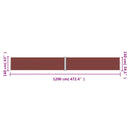 vidaXL barna behúzható oldalsó napellenző 160 x 1200 cm