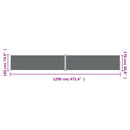 vidaXL antracitszürke behúzható oldalsó napellenző 180 x 1200 cm