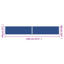 vidaXL kék behúzható oldalsó napellenző 200 x 1200 cm